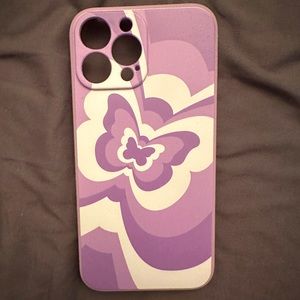 Butterfly Pattern Phone Case With Landyard